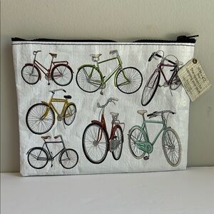 Blue Q Bicycle Print Cosmetic Bag - Multicolor on White